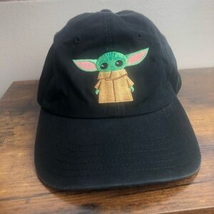 Disney Star Wars Mandalorian Baby Yoda Grogu Hat Baseball Cap Adjustable Black